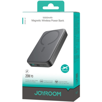 УМБ Joyroom Magnetic Wireless 10000mAh JR-W020 20W QC USB-C In/Out Black УМБ Joyroom Magnetic Wireless 10000mAh JR-W020 20W QC USB-C In/Out Black