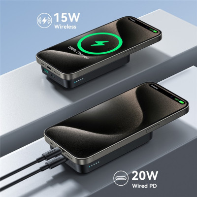 УМБ Joyroom Magnetic Wireless 10000mAh JR-W020 20W QC USB-C In/Out Black УМБ Joyroom Magnetic Wireless 10000mAh JR-W020 20W QC USB-C In/Out Black