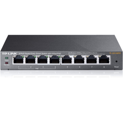 Комутатор TP-Link TL-SG108PE, 8 x 10/100/1000 RJ45, керований