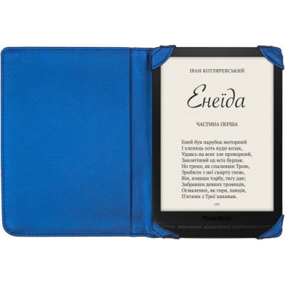 Обкладинка PocketBook 7.8" для PB740,  кутики, синій металік