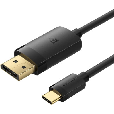 Кабель USB 3.1 Type-C M - DisplayPort M, 2.0м, v.1.2, 4K60Hz, Aluminum Alloy чорний Vention