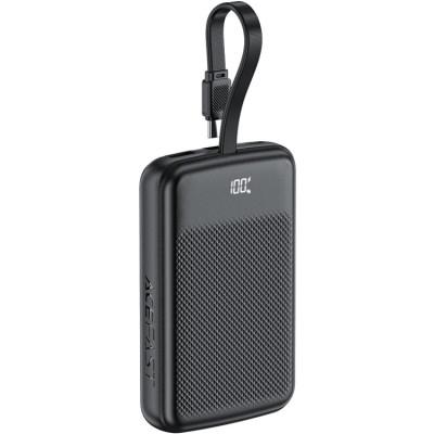 УМБ Acefast 10000mAh 22.5W PD,QC3.0 2xUSB-C,USB-A, with build Type-C cable, M13 Black УМБ Acefast 10000mAh 22.5W PD,QC3.0 2xUSB-C,USB-A, with build Type-C cable, M13 Black