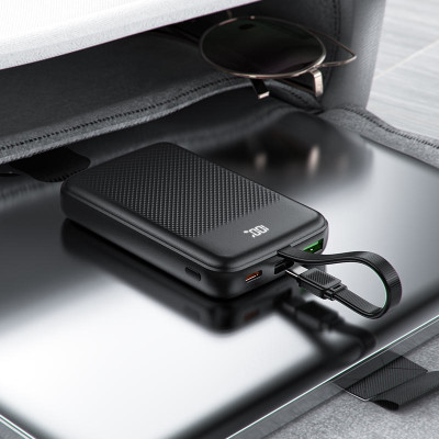УМБ Acefast 10000mAh 22.5W PD,QC3.0 2xUSB-C,USB-A, with build Type-C cable, M13 Black УМБ Acefast 10000mAh 22.5W PD,QC3.0 2xUSB-C,USB-A, with build Type-C cable, M13 Black
