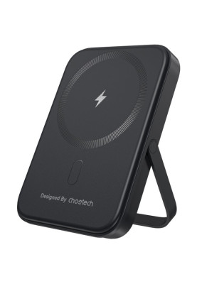 УМБ Choetech Magnetic Wireless 5000mAh 20W PD USB-C In/Out,with holder, Qi-15W Black