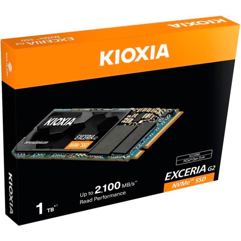 Накопичувач SSD 1TB Kioxia Exceria G2 M.2 2280 NVMe PCIe Gen.3x4 TLC, Retail