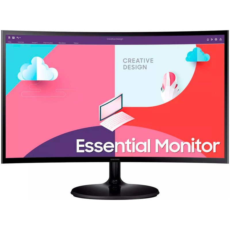 Монітор TFT 23.5" Samsung Curved LS24C360EAIXCI, FHD, HDMI,VGA, Black