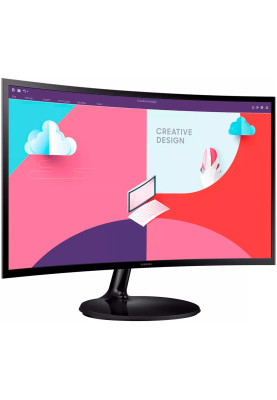 Монітор TFT 23.5" Samsung Curved LS24C360EAIXCI, FHD, HDMI,VGA, Black