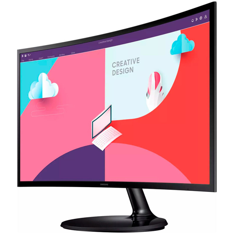 Монітор TFT 23.5" Samsung Curved LS24C360EAIXCI, FHD, HDMI,VGA, Black