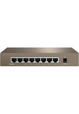 Комутатор TENDA TEG1008D 8port 10/100/1000 BaseTX, desktop, метал