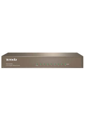 Комутатор TENDA TEG1008D 8port 10/100/1000 BaseTX, desktop, метал