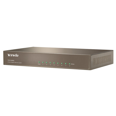 Комутатор TENDA TEG1008D 8port 10/100/1000 BaseTX, desktop, метал Комутатор TENDA TEG1008D 8port 10/100/1000 BaseTX, desktop, метал