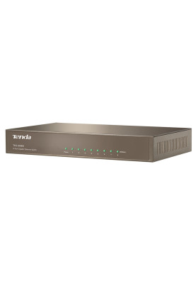 Комутатор TENDA TEG1008D 8port 10/100/1000 BaseTX, desktop, метал