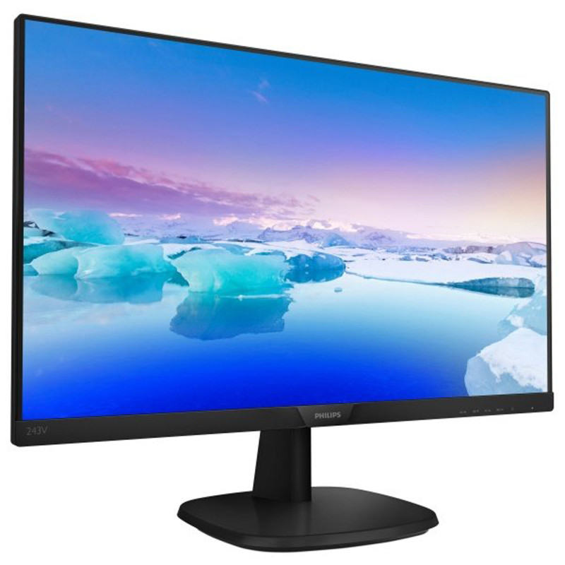 TFT 23.8" Philips 243V7QJABF, IPS, VGA, HDMI, DP, колонки, чорний