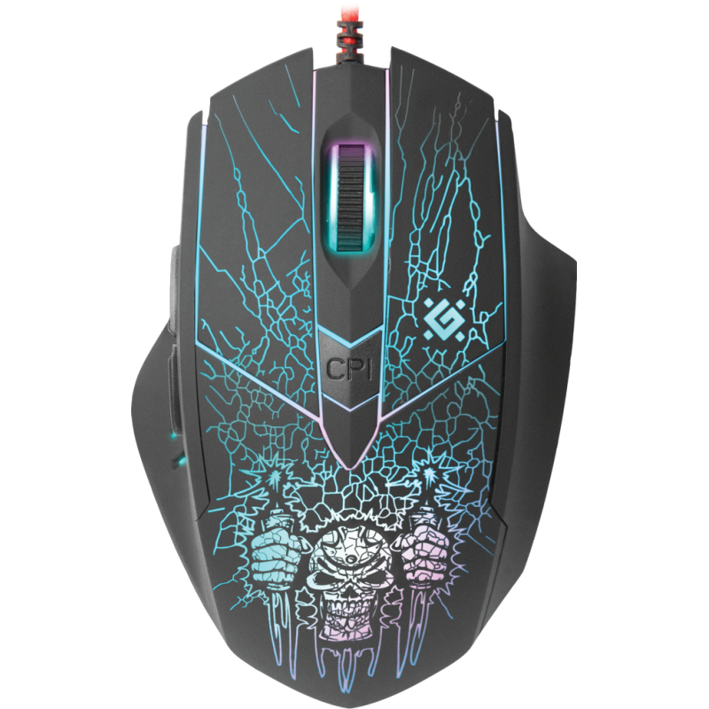 Мишка Defender Doom Fighter GM-260L, 6кн., 3200dpi, (+коврик) підсвітка