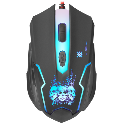 Мишка Defender Skull GM-180, 6кн., 3200dpi, (+коврик) підсвітка