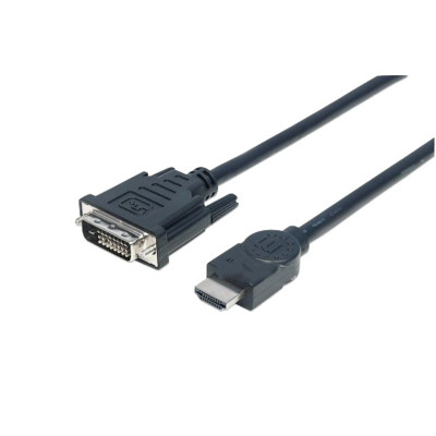 Кабель HDMI M-DVI 24M, 1.5 м, обплетення