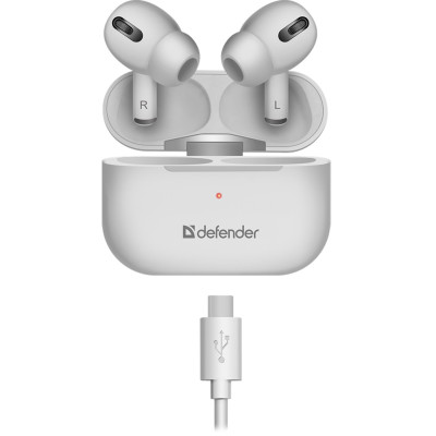 Гарнітура Defender Twins 636 Pro TWS, Bluetooth, White