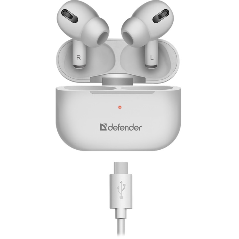 Гарнітура Defender Twins 636 Pro TWS, Bluetooth, White