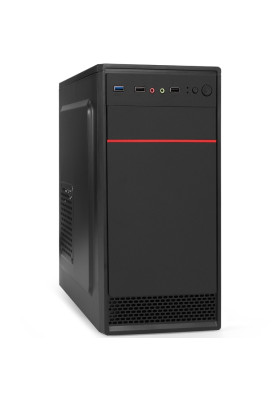 Корпус Casecom GN-1714 500W-120mm USB 3.0 mATX, Black