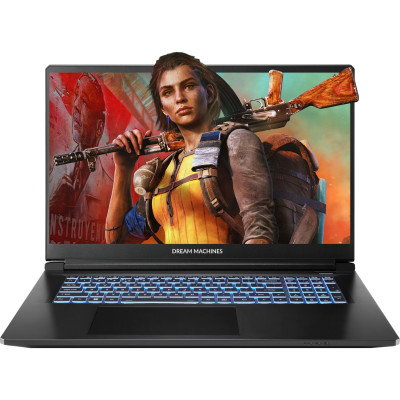 Ноутбук Dream Machines RT5060-17UA26 17.3” FHD 144Hz, 300n/Ryzen 7 H255/16 GB/SSD 512GB/RTX5060/GLAN/DOS (RT5060-17UA26)