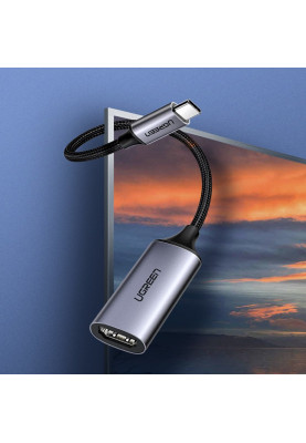 Перехідник USB 2.0 Type C --> HDMI V2.0 4K@60Hz 10 См CM297 UGREEN Сірий
