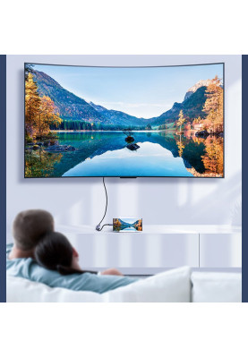 Перехідник USB 2.0 Type C --> HDMI V2.0 4K@60Hz 10 См CM297 UGREEN Сірий