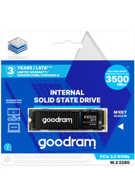 SSD 512Gb GoodRAM PX500 M.2 2280 PCIe 3x4 NVMe 1.4 3D NAND, Retail