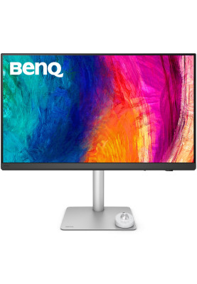 TFT 32" BenQ PD3226G, IPS, 4K, 144Hz, HDMI, DP, USB-C, HAS, Pivot, кол., біло-сріблястий