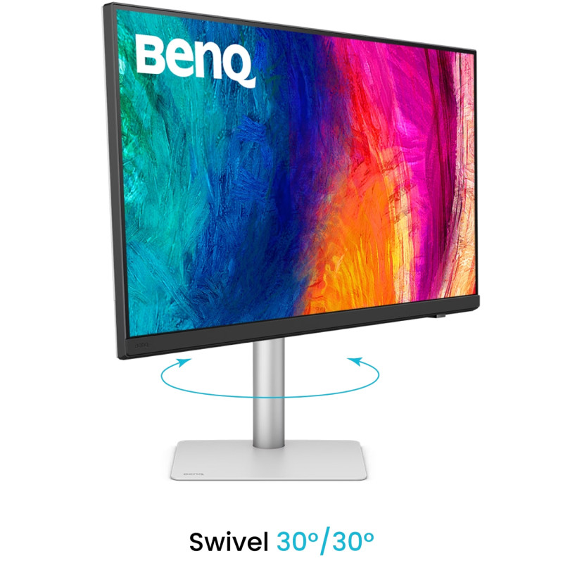 TFT 32" BenQ PD3226G, IPS, 4K, 144Hz, HDMI, DP, USB-C, HAS, Pivot, кол., біло-сріблястий
