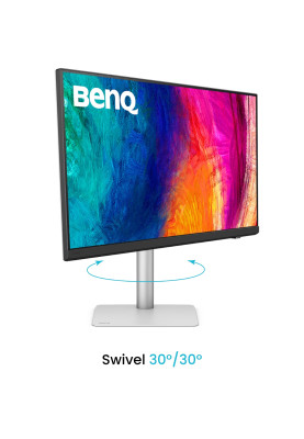 TFT 32" BenQ PD3226G, IPS, 4K, 144Hz, HDMI, DP, USB-C, HAS, Pivot, кол., біло-сріблястий