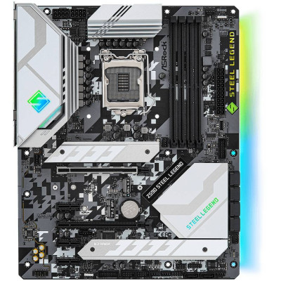 Материнська плата ASRock Z590 STEEL LEGEND (1200/Z590, 4*DDR4, 2xPCIex16, 6xSATAІІІ, RAID, 4xM.2, 2.5GLan, 7.1ch, ATX) REF