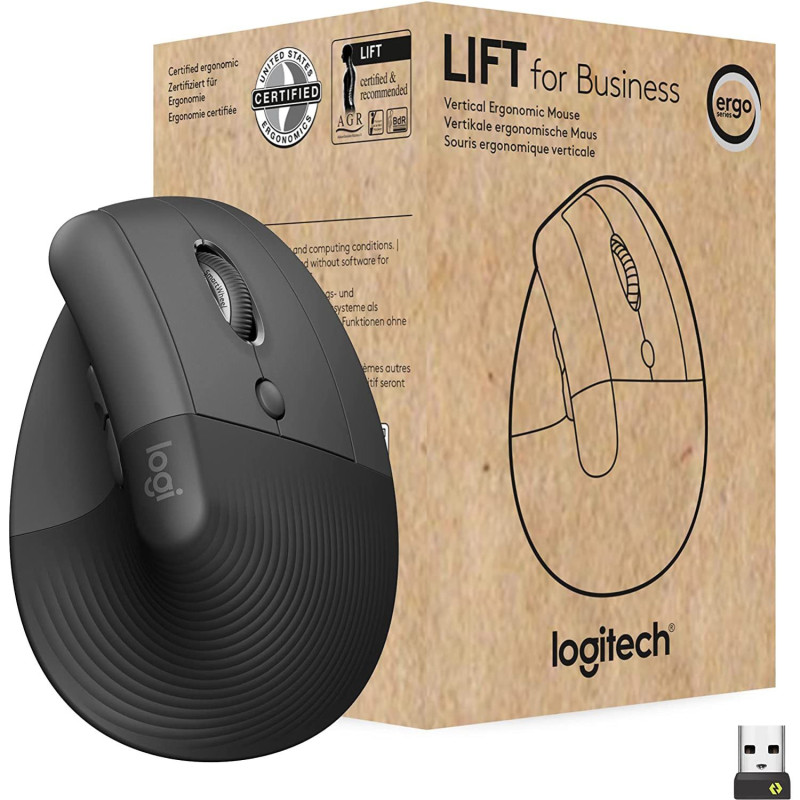 Мишка Logitech Lift Bluetooth Vertical Ergonomic Mouse Black
