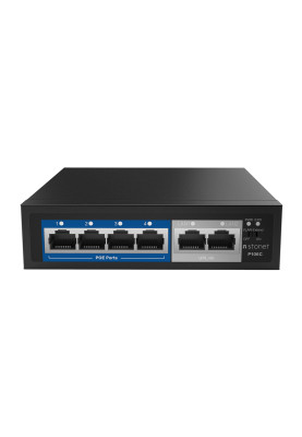 Комутатор Netis P106C, 4хPOE 10/100 Мбіт/с, 2х10/100 Мбіт/с RJ45, 60Вт