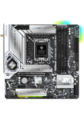 ASRock B760M STEEL LEGEND WIFI (1700/B760, 4*DDR5, 1xPCIex16, 4xSATAІІІ, 3xM.2, 2.5GLan, 7.1ch, mATX
