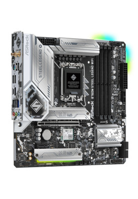 ASRock B760M STEEL LEGEND WIFI (1700/B760, 4*DDR5, 1xPCIex16, 4xSATAІІІ, 3xM.2, 2.5GLan, 7.1ch, mATX