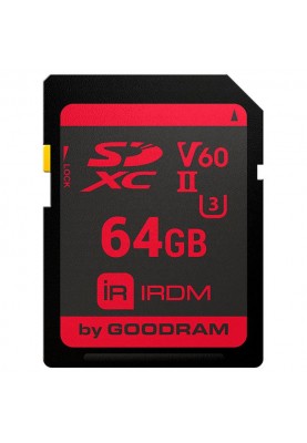Memory card SD 64Gb GoodRAM IRDM SDXC V60 UHS-II U3 Retail