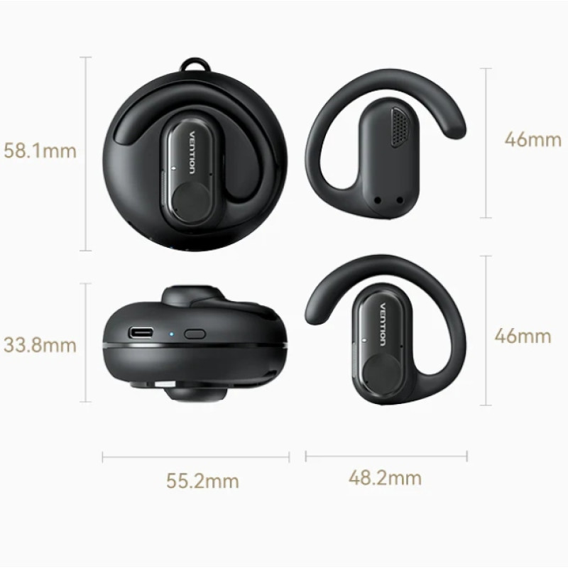 Навушники TWS Vention OpenBeat O11 Black