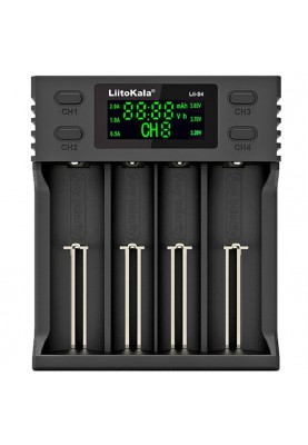 Зарядний пристрій LiitoKala Lii-S4, 4x(Lion/LiFePO4/NiMH/NiCd), Auto Polarity, Display