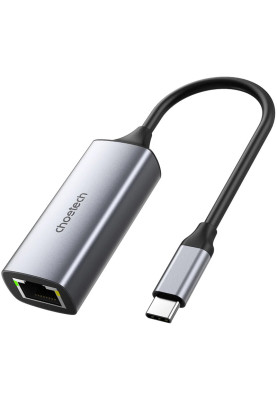 Перехідник USB3.1 Type-C --> Ethernet RJ45 2.5Gbps 0,10 м, сірий  Choetech