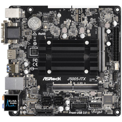 Материнська плата ASRock J5005-ITX/REF (Quad-Core Pentium 2.8GHz, 2xDDR4SoDIMM, VGA/HDMI/DVI, 1*PCIe, 2xSATAIII, miniITX)