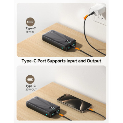 УМБ Joyroom 20000mAh 22,5W PD,QC3.0, 2xUSB-A, USB-C In/Out Black УМБ Joyroom 20000mAh 22,5W PD,QC3.0, 2xUSB-A, USB-C In/Out Black