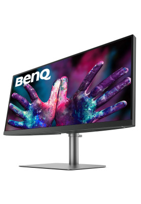 TFT 34" BenQ PD3420Q, IPS, WQHD, 2 x HDMI, DP, USB-C, USB-hub, HAS, колонки, темно-сірий