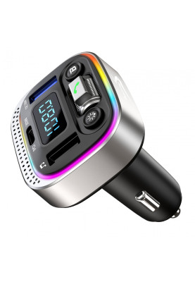 автомобільний FM-трансміттер Aspiring Wave 8 PD 48W LED/Bluetooth/DSP/QC3.0, USB-C, вольтметр