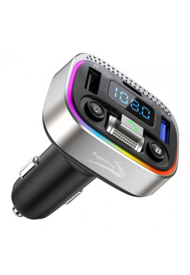 автомобільний FM-трансміттер Aspiring Wave 8 PD 48W LED/Bluetooth/DSP/QC3.0, USB-C, вольтметр