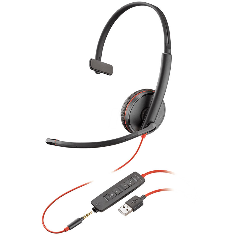 Гарнітура Plantronics Blackwire C3215 USB-A (mono)