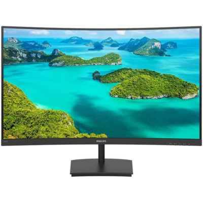 Монітор TFT 27" Philips 271E1SCA, VA, вигнутий, sRGB 100%, D-Sub, HDMI, колонки, чорний