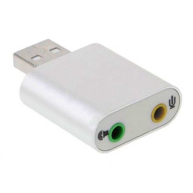 Звукова карта USB AUX jack, 2*TRS (Mic + Ear)  Virtual 7.1 Channel, chip CZH-H077