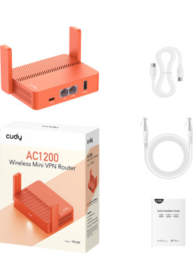 Маршрутизатор Cudy TR1200, AC1200 Wi-Fi Mesh Router with USB, 2×10/100Mbps RJ45