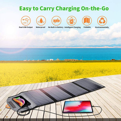 Сонячна панель для УМБ Choetech 22W 2x USB 5V/2.4A/2.1A max