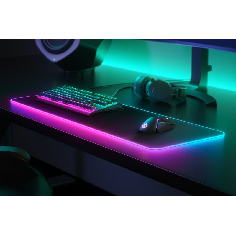 Ігрова поверхня SteelSeries QcK Prism Cloth XL RGB 900x300x4мм